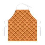 Waffle Pattern Print Adjustable Apron