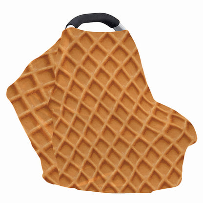 Waffle Pattern Print Baby Seat Cover