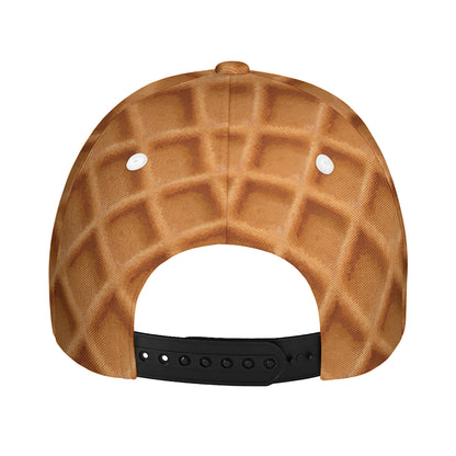 Waffle Pattern Print Baseball Cap
