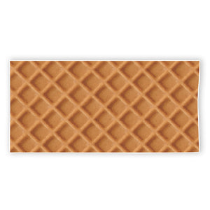 Waffle Pattern Print Beach Towel