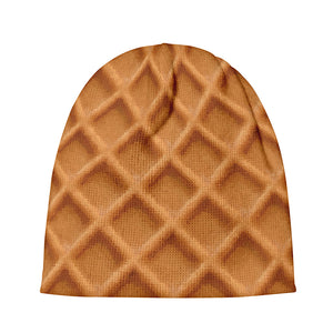 Waffle Pattern Print Beanie