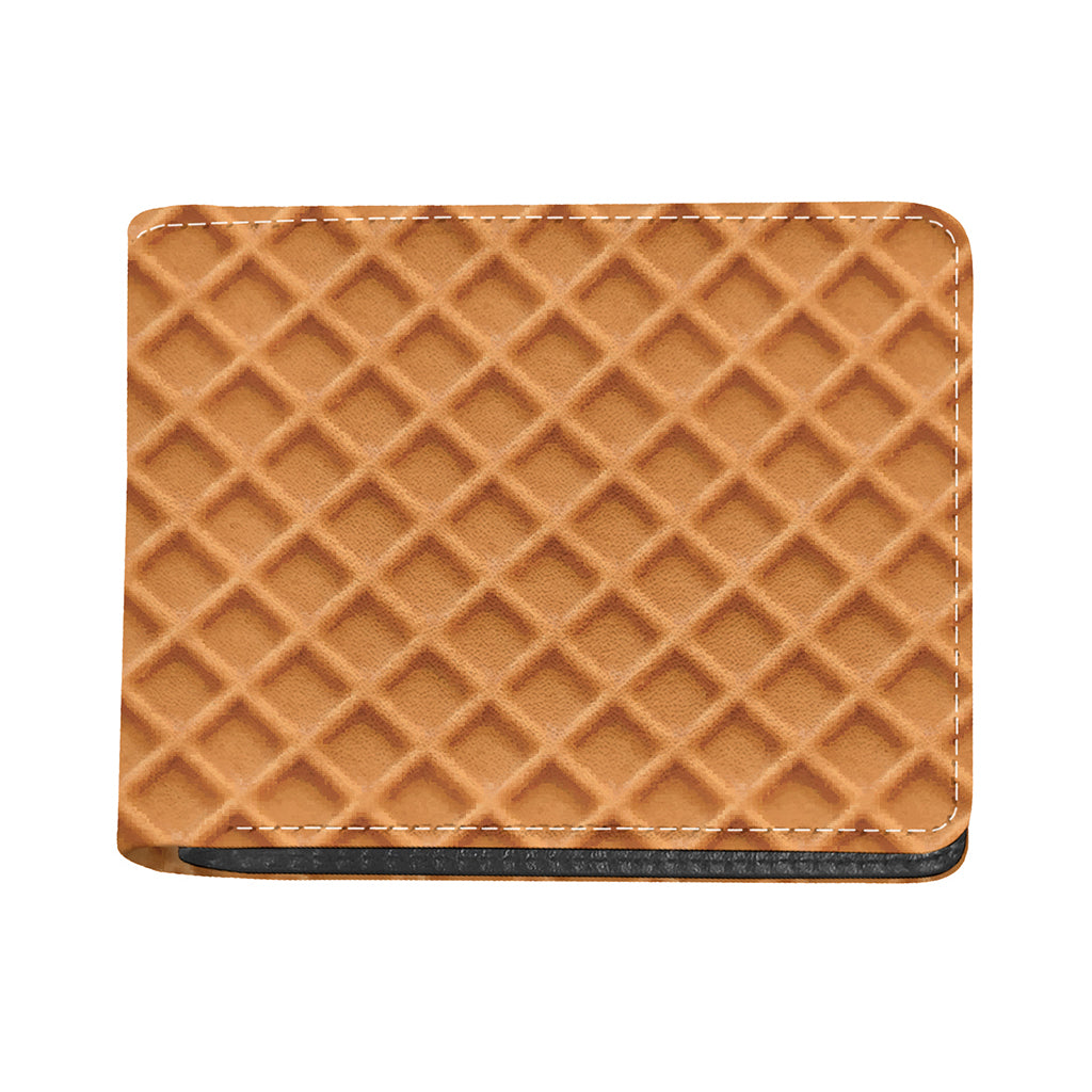 Waffle Pattern Print Bifold Wallet