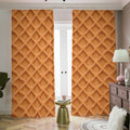 Waffle Pattern Print Dimout Pencil Pleat Curtains