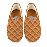 Waffle Pattern Print Casual Shoes
