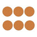 Waffle Pattern Print Coaster Set