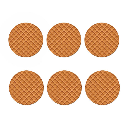 Waffle Pattern Print Coaster Set