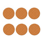 Waffle Pattern Print Coaster Set