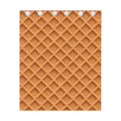 Waffle Pattern Print Curtain