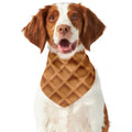 Waffle Pattern Print Dog Bandana