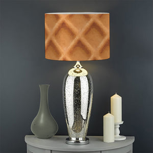 Waffle Pattern Print Drum Lamp Shade