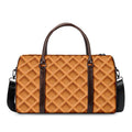 Waffle Pattern Print Duffel Bag
