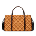 Waffle Pattern Print Duffle Bag