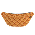 Waffle Pattern Print Fanny Pack