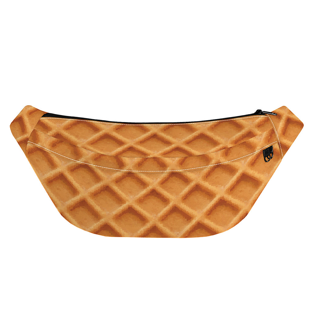 Waffle Pattern Print Fanny Pack