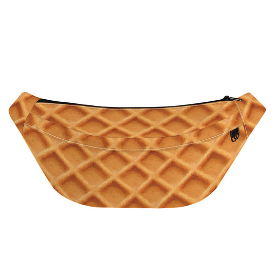 Waffle Pattern Print Fanny Pack