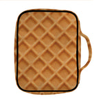 Waffle Pattern Print Front Pocket Bible Bag