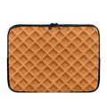Waffle Pattern Print Laptop Sleeve