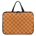 Waffle Pattern Print Laptop Sleeve With Handle