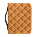 Waffle Pattern Print Leather Bible Cover