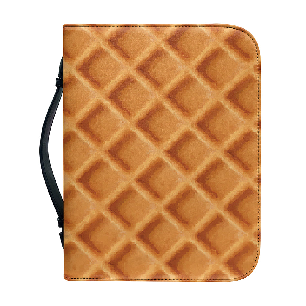 Waffle Pattern Print Leather Bible Cover