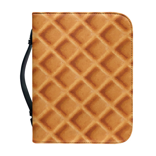 Waffle Pattern Print Leather Bible Cover