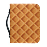 Waffle Pattern Print Leather Bible Cover