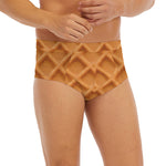 Waffle Pattern Print Men's Briefs