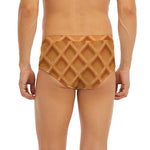Waffle Pattern Print Men's Briefs