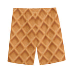Waffle Pattern Print Men's Sports Shorts