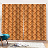 Waffle Pattern Print Pencil Pleat Curtains