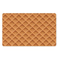 Waffle Pattern Print Polyester Doormat