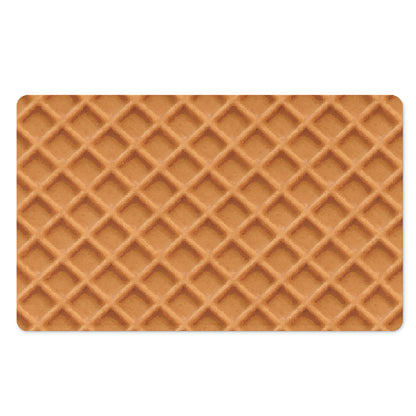 Waffle Pattern Print Polyester Doormat