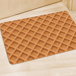 Waffle Pattern Print Polyester Doormat