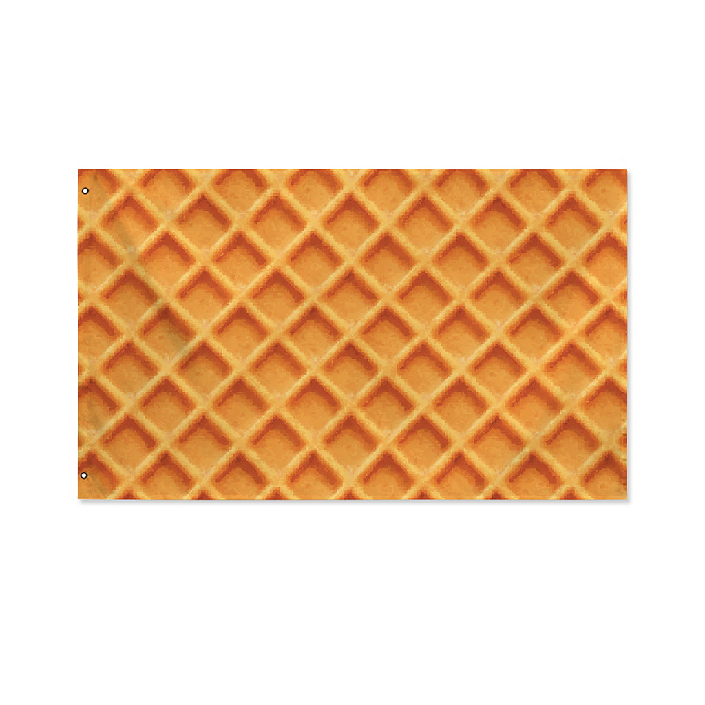 Waffle Pattern Print Polyester Flag