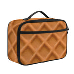 Waffle Pattern Print Portable Lunch Bag