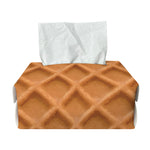 Waffle Pattern Print Rectangle Tissue Box Cover