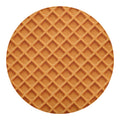 Waffle Pattern Print Round Blanket