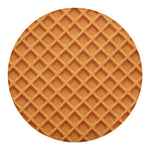 Waffle Pattern Print Round Blanket