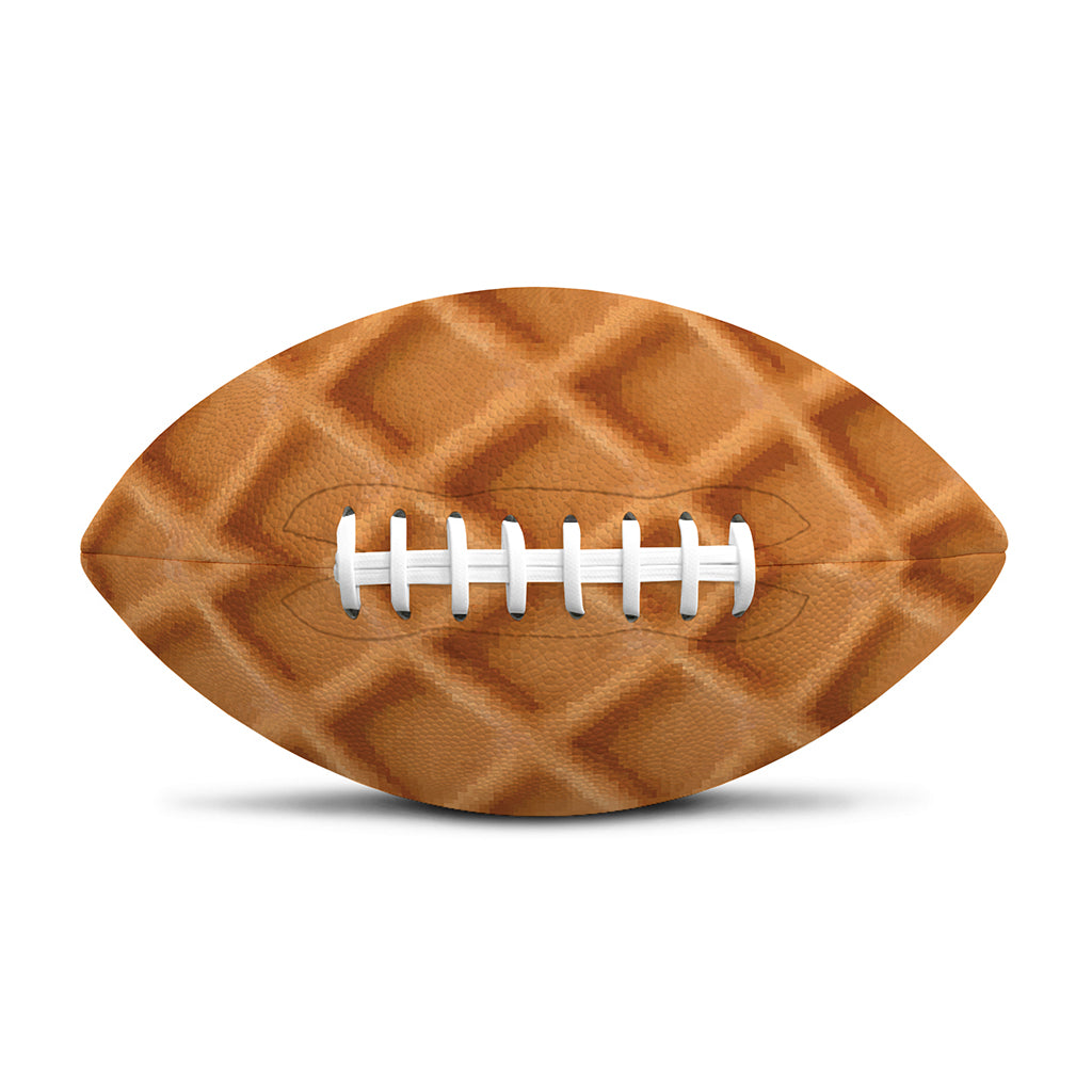 Waffle Pattern Print Rugby Ball