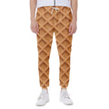 Waffle Pattern Print Joggers