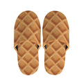Waffle Pattern Print Slippers