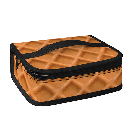 Waffle Pattern Print Small Lunch Bag