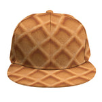 Waffle Pattern Print Snapback Cap