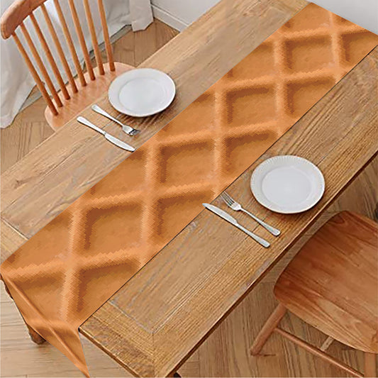 Waffle Pattern Print Table Runner
