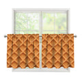 Waffle Pattern Print Tier Curtains