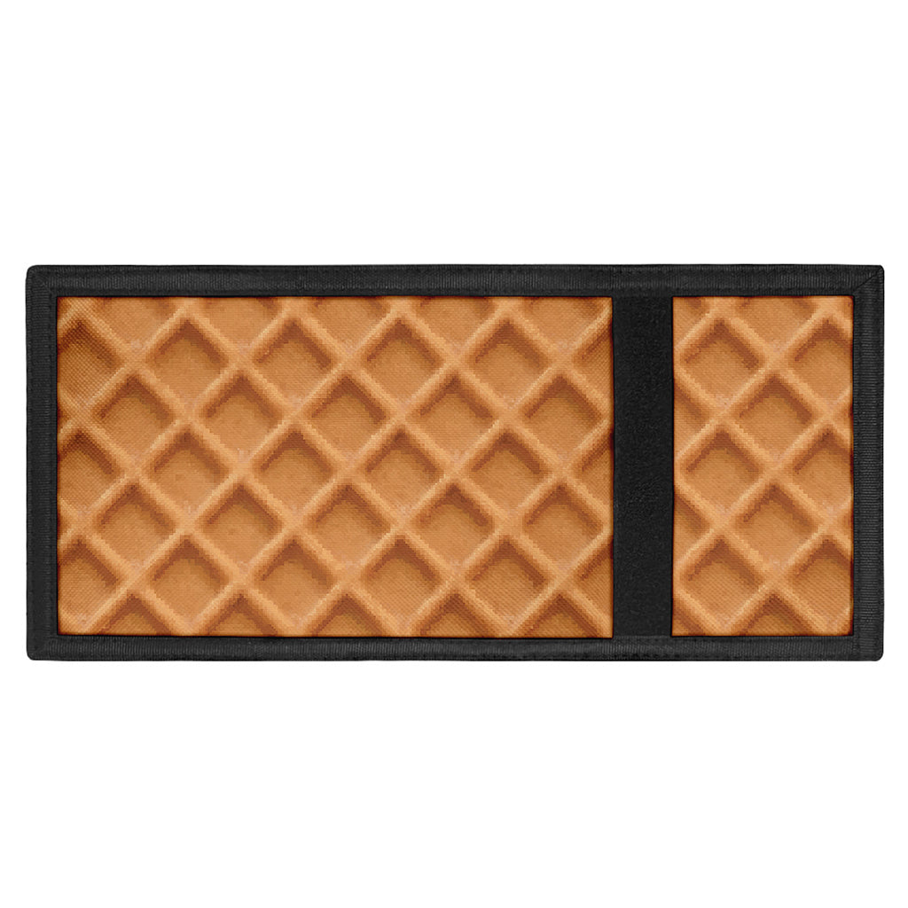 Waffle Pattern Print Trifold Wallet