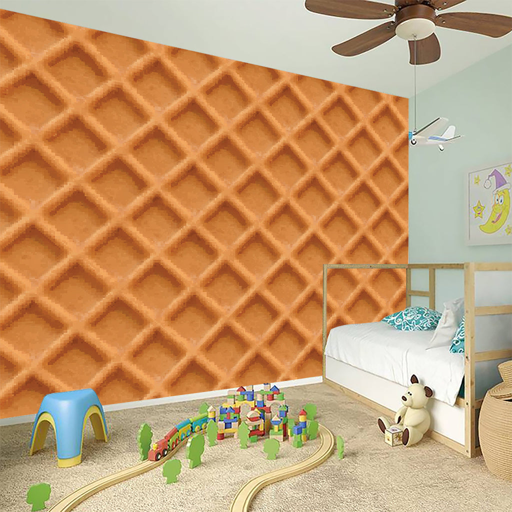 Waffle Pattern Print Wall Sticker