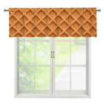 Waffle Pattern Print Window Valance