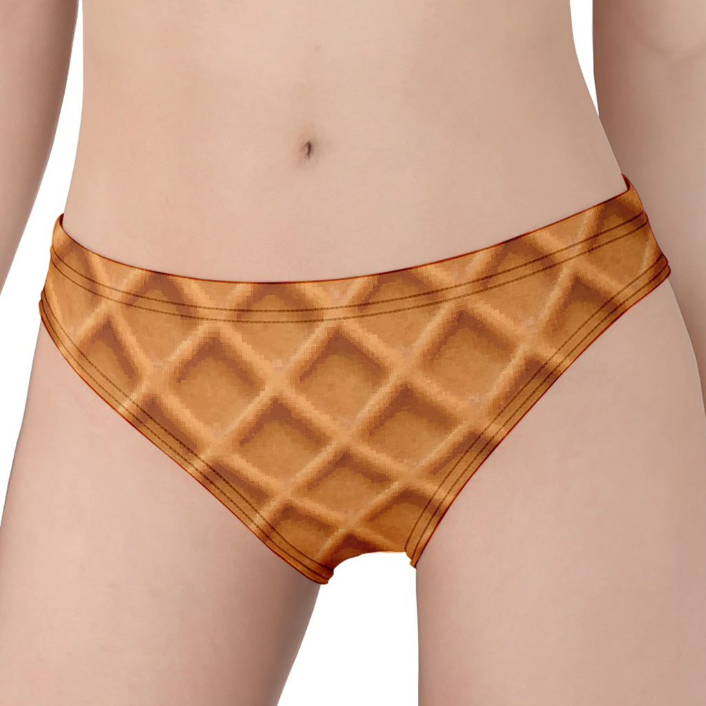 Waffle Pattern Print Women's Panties