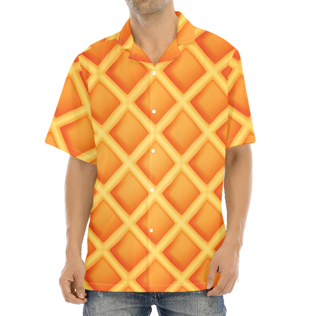 Waffle Print Aloha Shirt